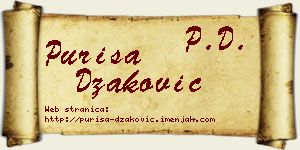 Puriša Džaković vizit kartica